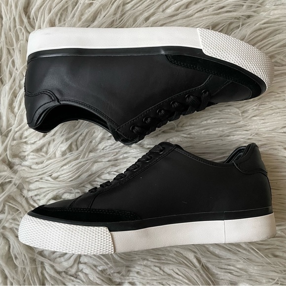 Rag & Bone Women’s Rb Army Black Low Top Lace Up Leather Sneakers EUC Size 39 - Picture 3 of 10